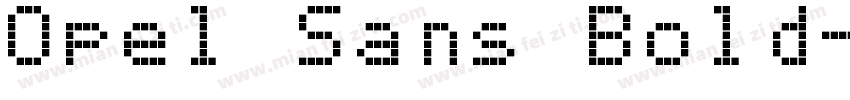 Opel Sans Bold字体转换